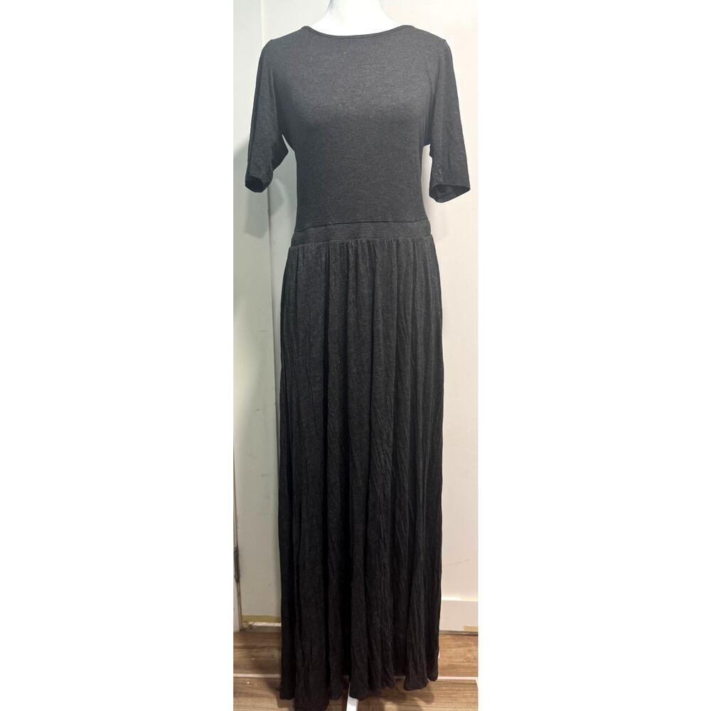 Bordeaux (Anthropologie) Torey Knit Scoopback Shortsleeve Maxi Dress Size M - Picture 3 of 5